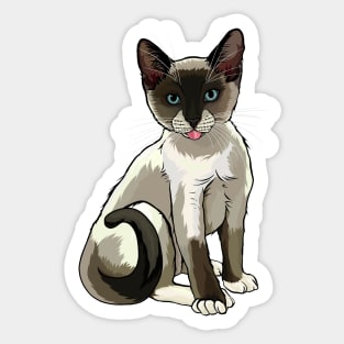 Snowshoe Siamese Cat Blep Sticker